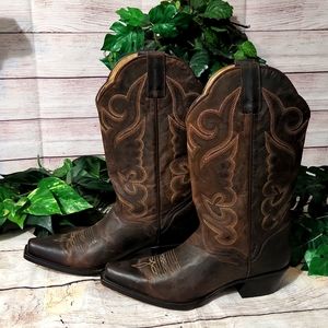 J.B Dillon Goat Leather Cowboy Boots 9B